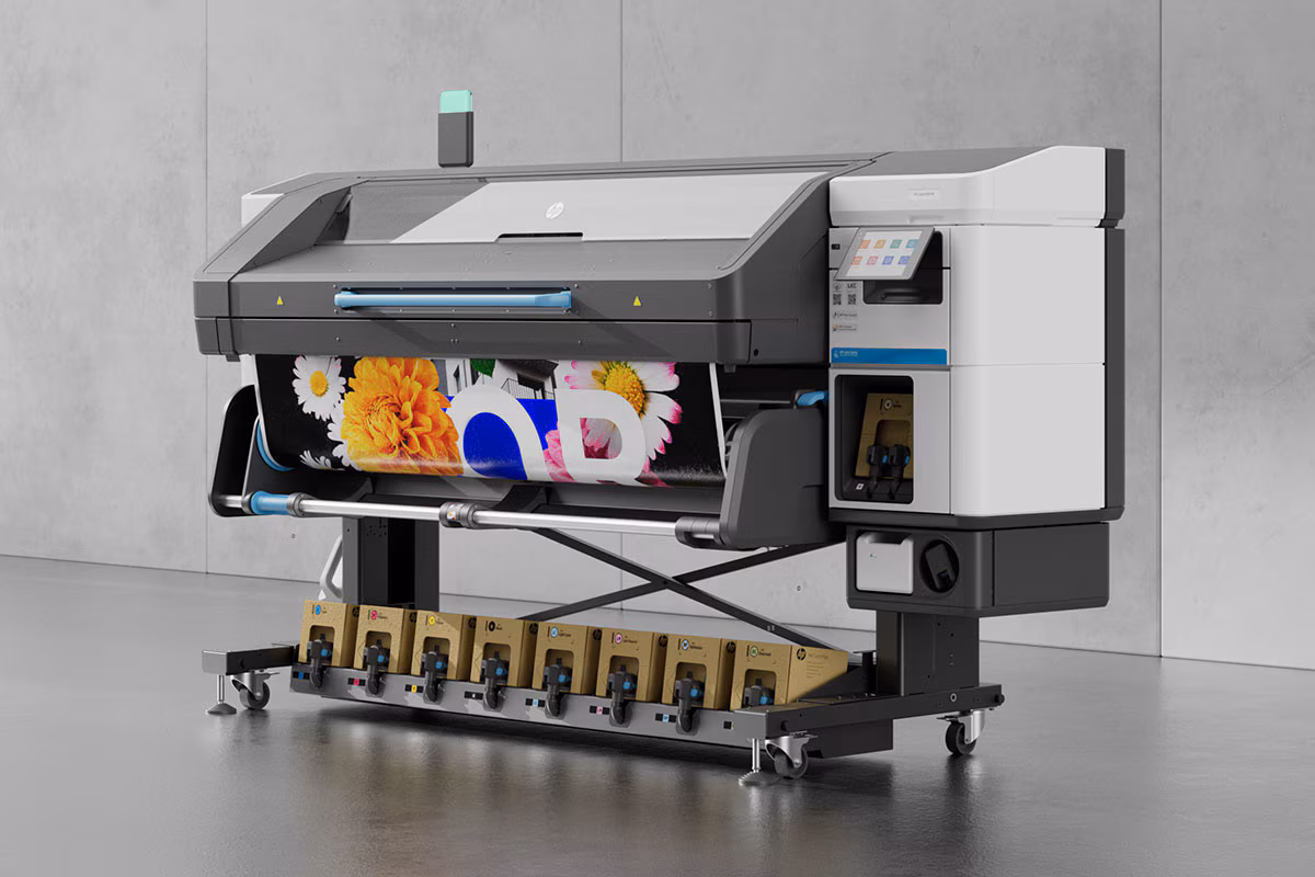 HP Latex 730 wide-format vinyl printer used to produce the radioactive car wrap graphics