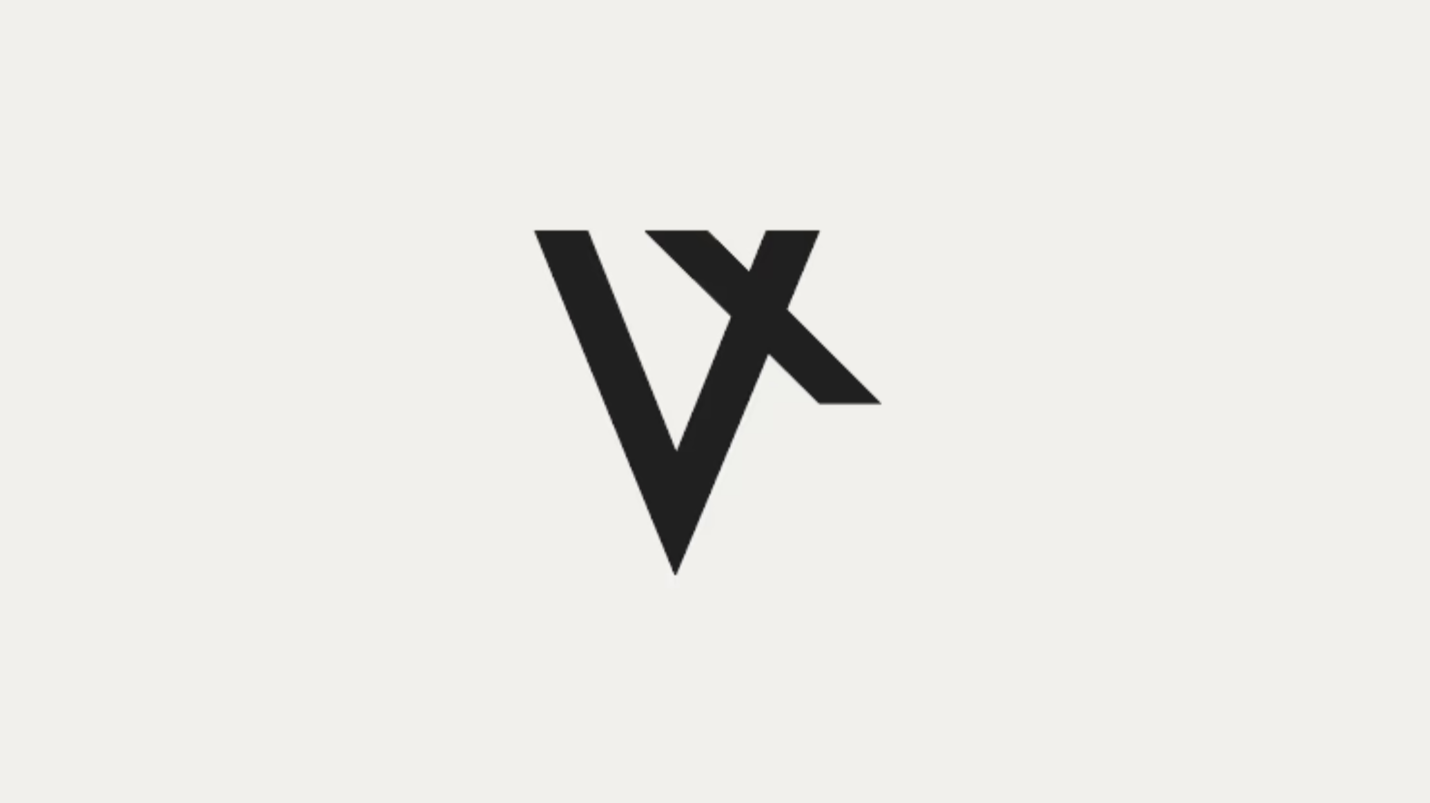 VELOQUE V monogram, condensed identity used on labels and small surfaces