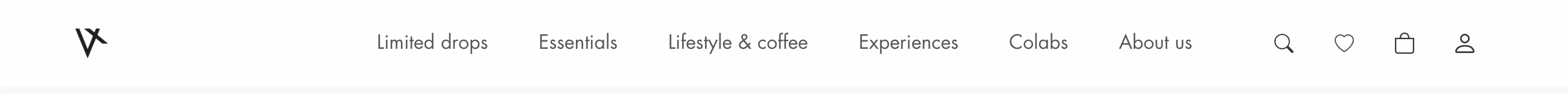 VELOQUE navbar — SEO-led category labels