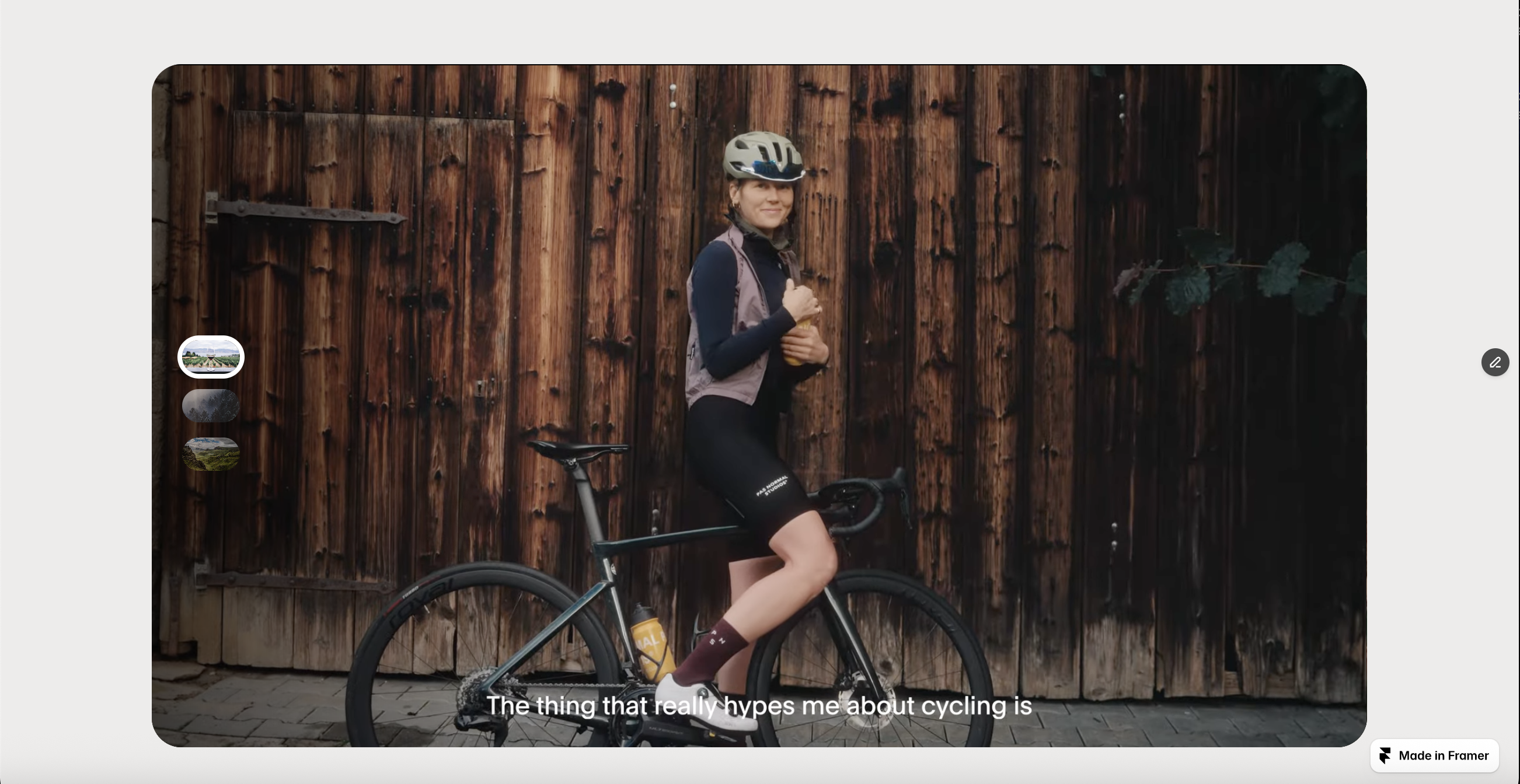 VELOQUE storytelling video section — full-bleed motion supporting the brand promise