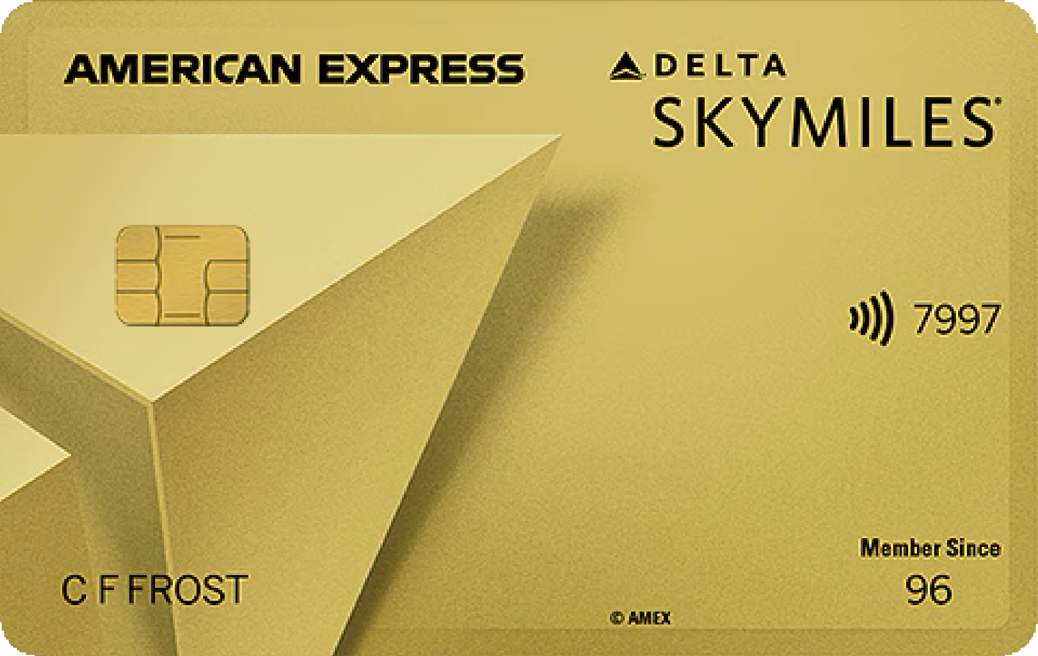 Gold Delta SkyMiles card